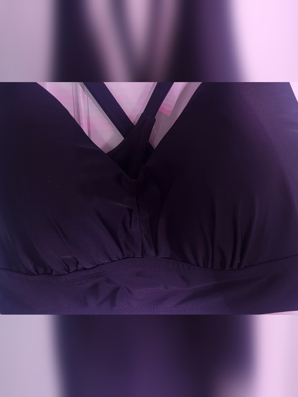 Black Strappy Women's Bikini Top — Sleek Swimwear - Picture 3 of 4